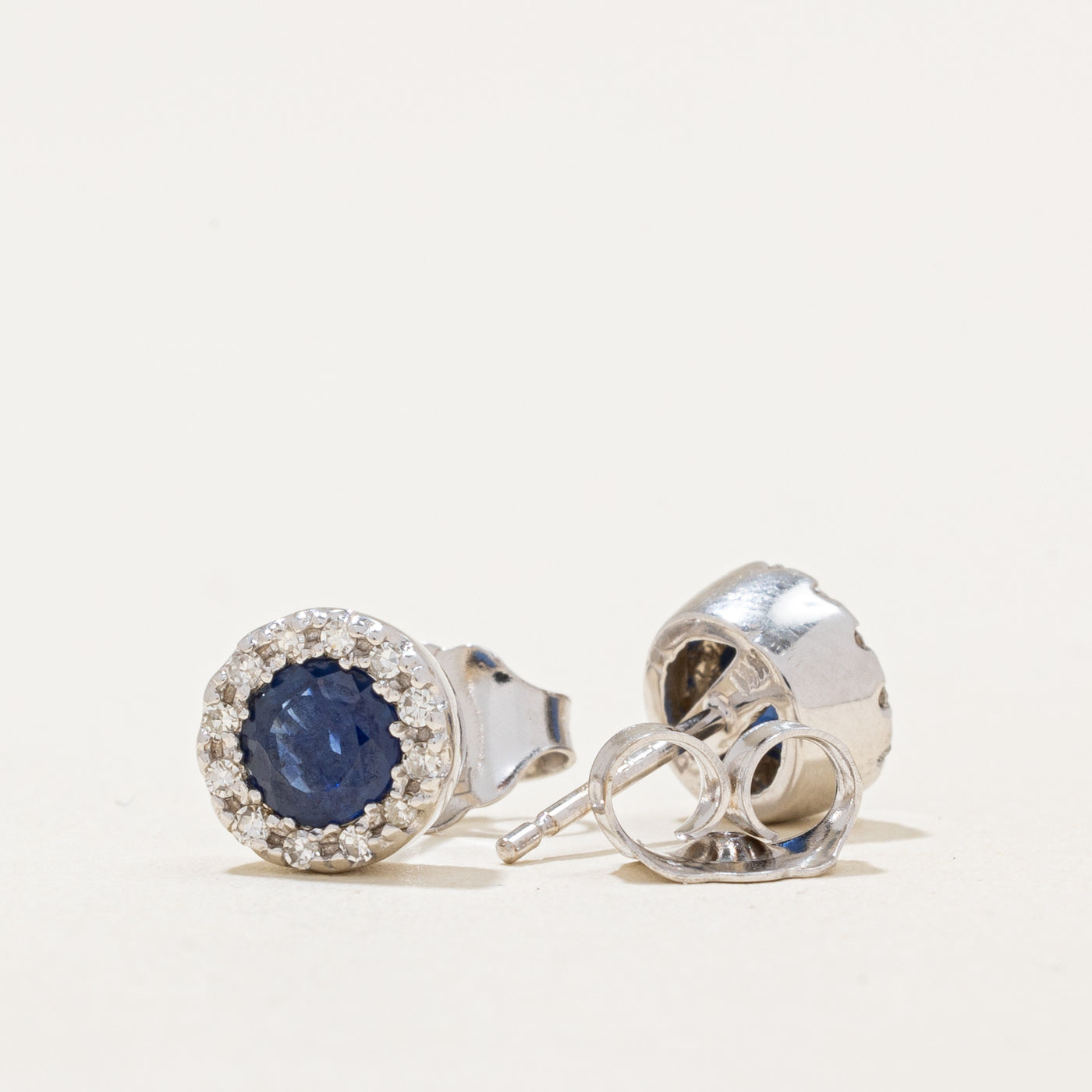Effy' Sapphire & Diamond Earrings | 0.90ctw, 0.12ctw |
