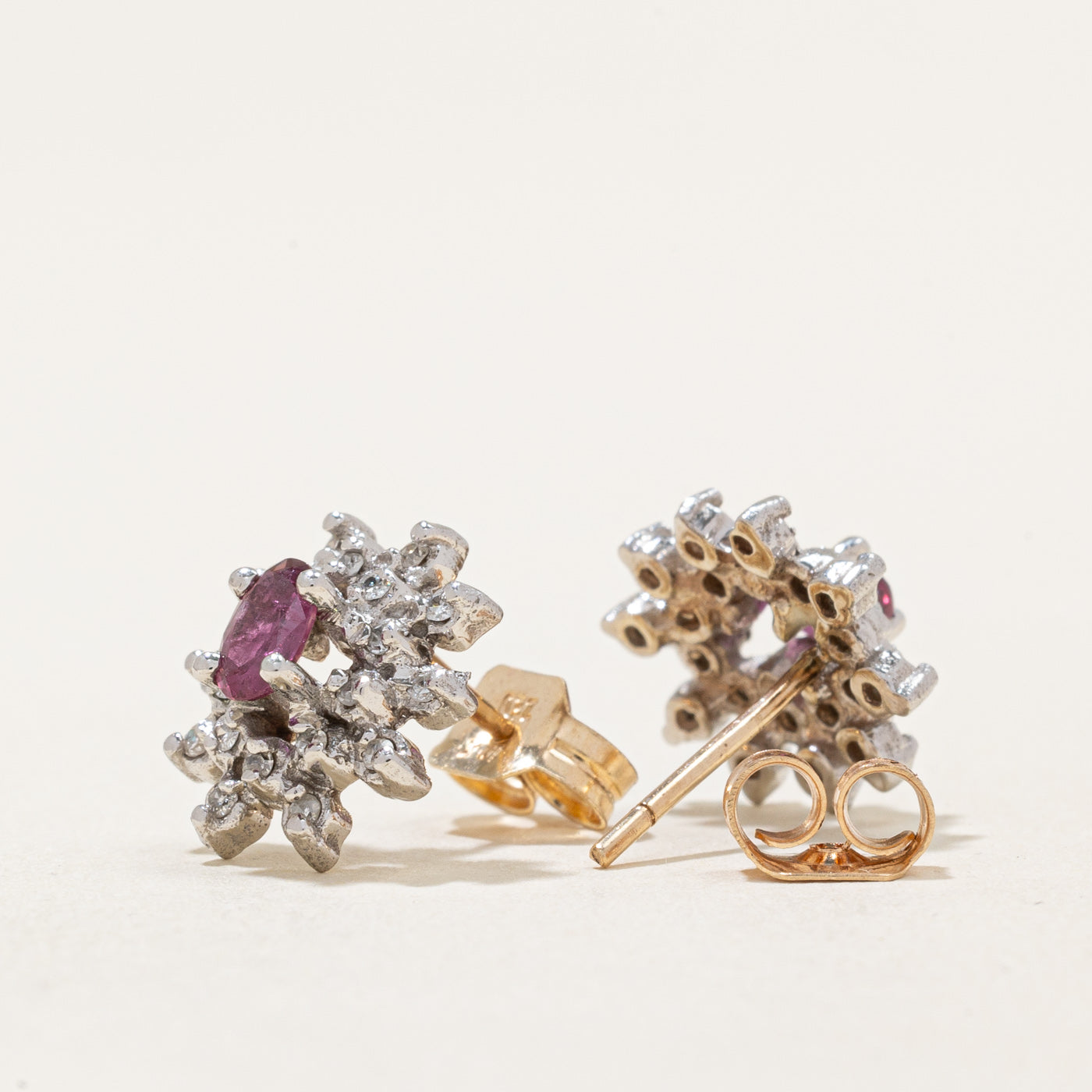 Ruby & Diamond Earrings | 0.50ctw, 0.20ctw |