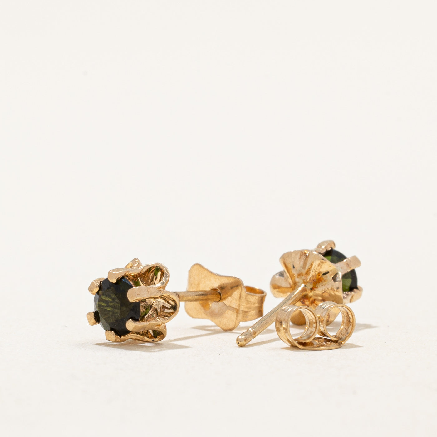 Green Tourmaline Stud Earrings | 0.40ctw |