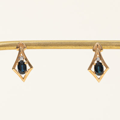Sapphire & Diamond Earrings | 1.30ctw, 0.02ctw |