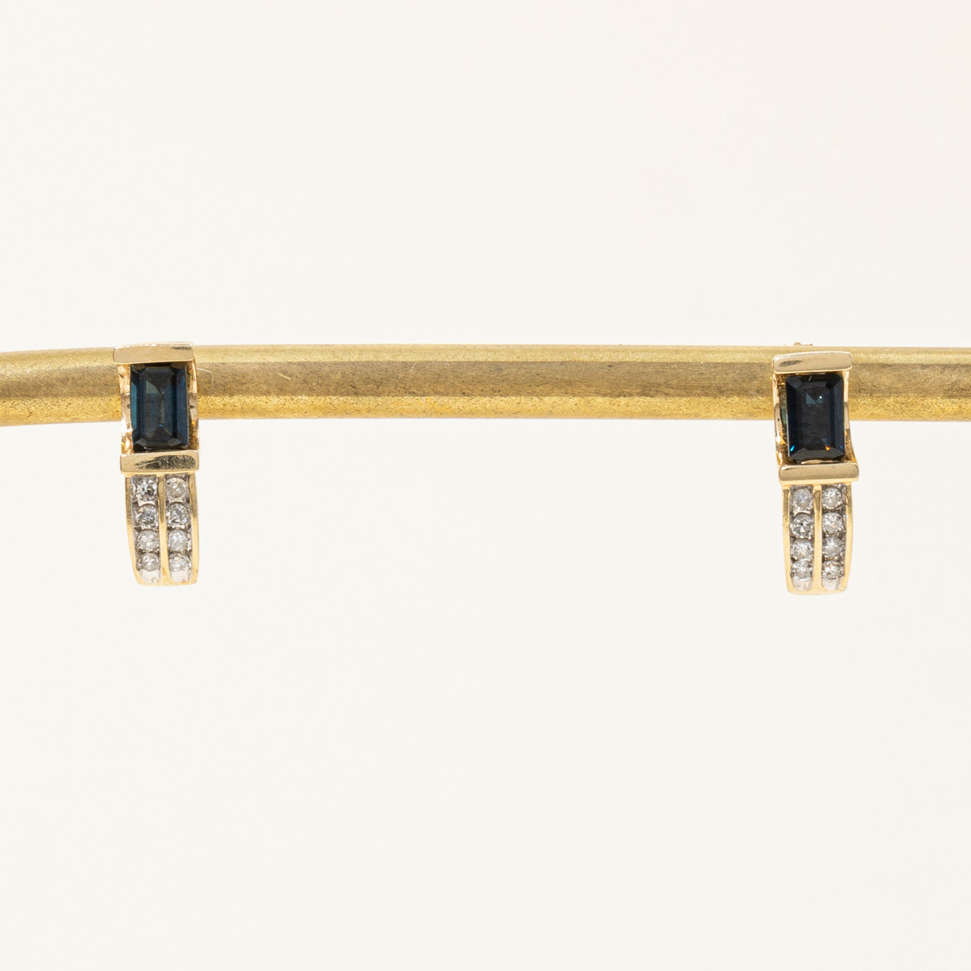 Sapphire & Diamond Earrings | 0.60ctw, 0.13ctw |