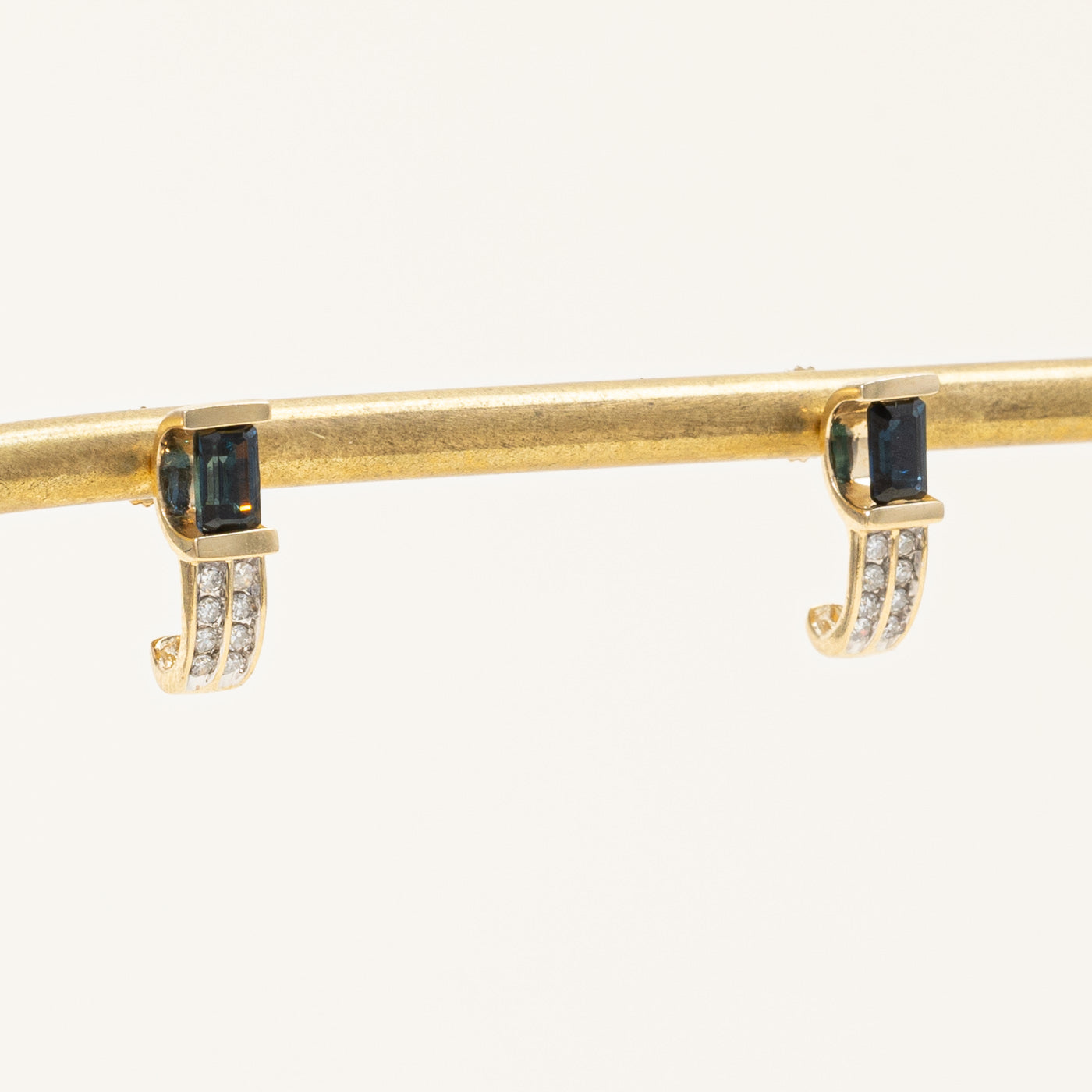 Sapphire & Diamond Earrings | 0.60ctw, 0.13ctw |