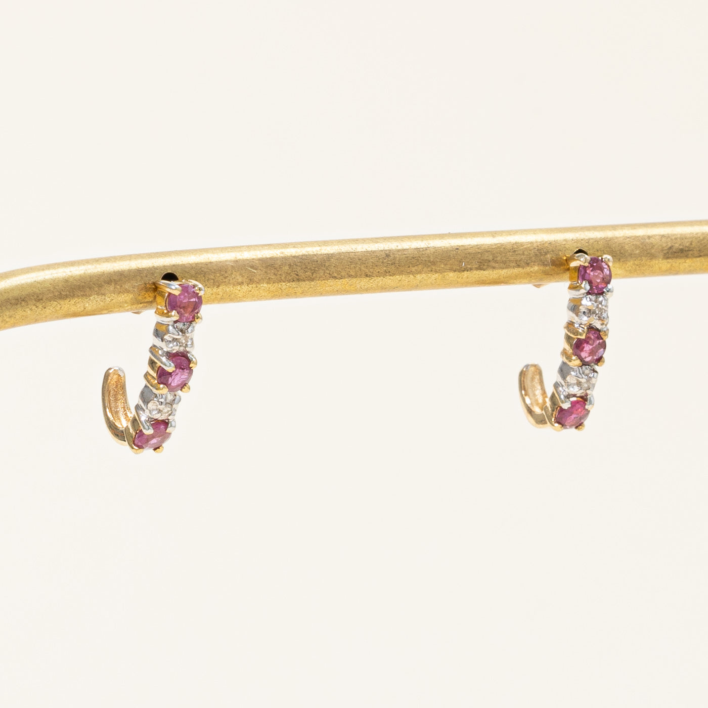 Ruby & Diamond Earrings | 0.48ctw, 0.02ctw |