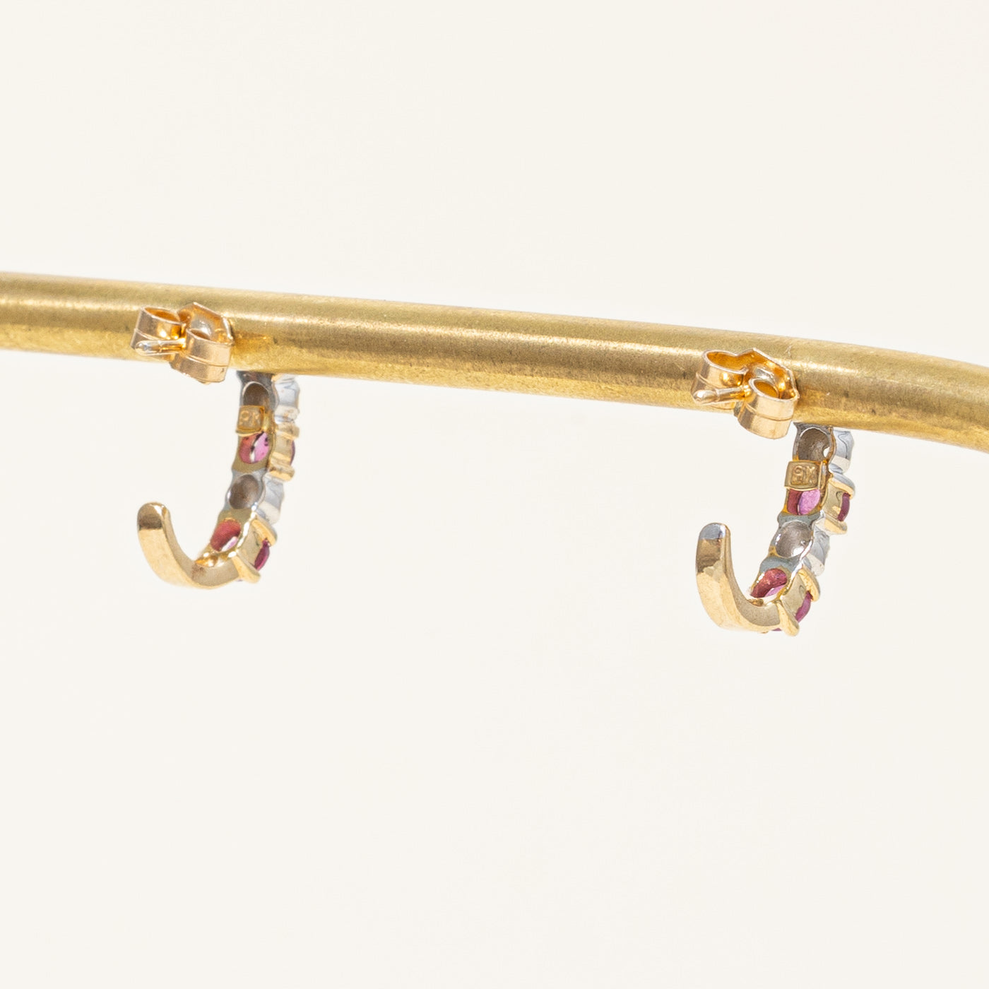 Ruby & Diamond Earrings | 0.48ctw, 0.02ctw |