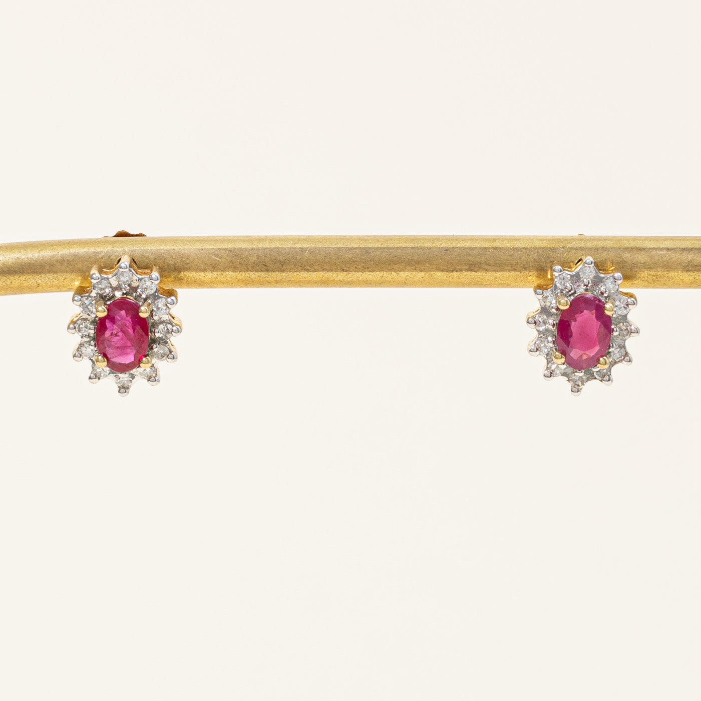 Ruby & Diamond Earrings | 0.90ctw, 0.12ctw |