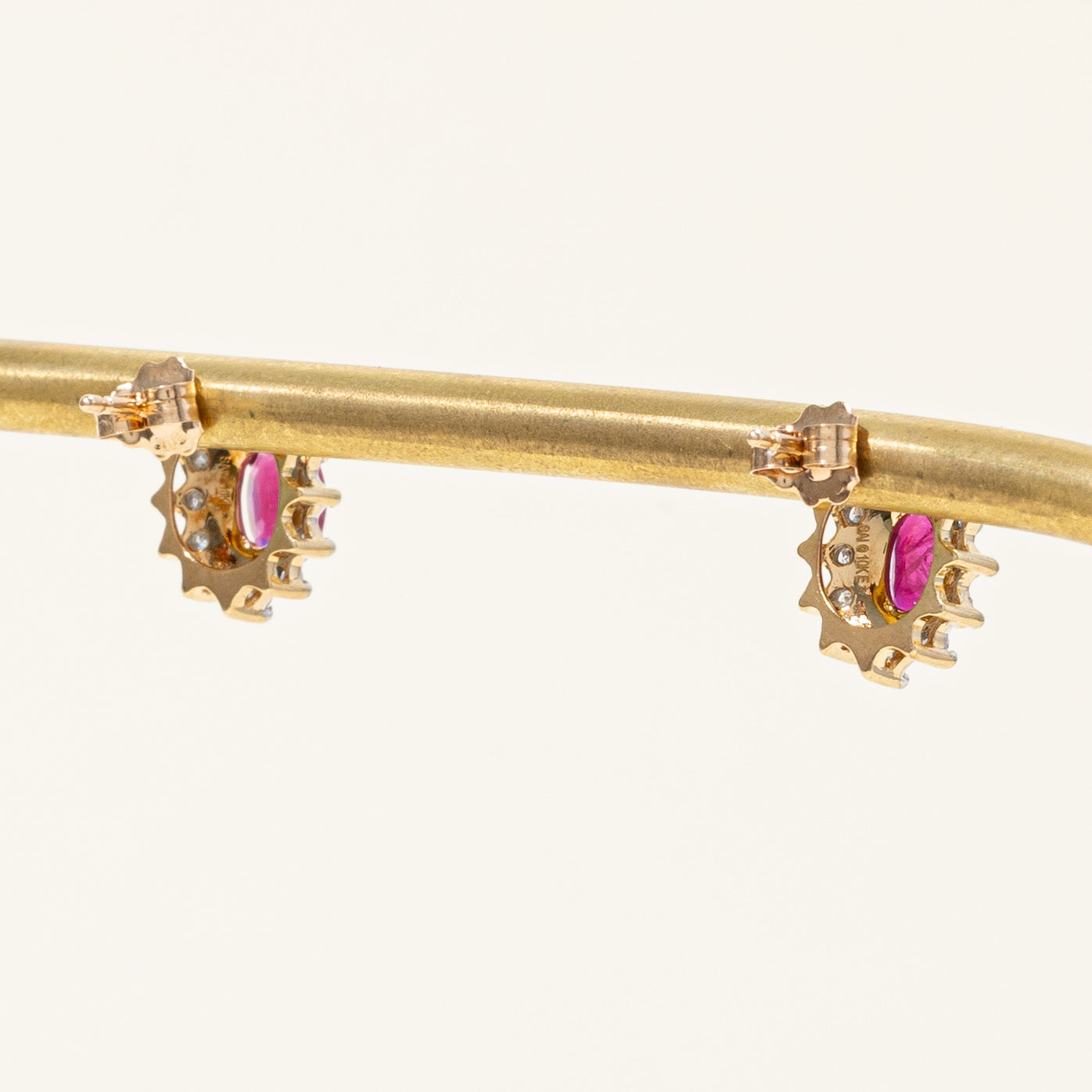 Ruby & Diamond Earrings | 0.90ctw, 0.12ctw |