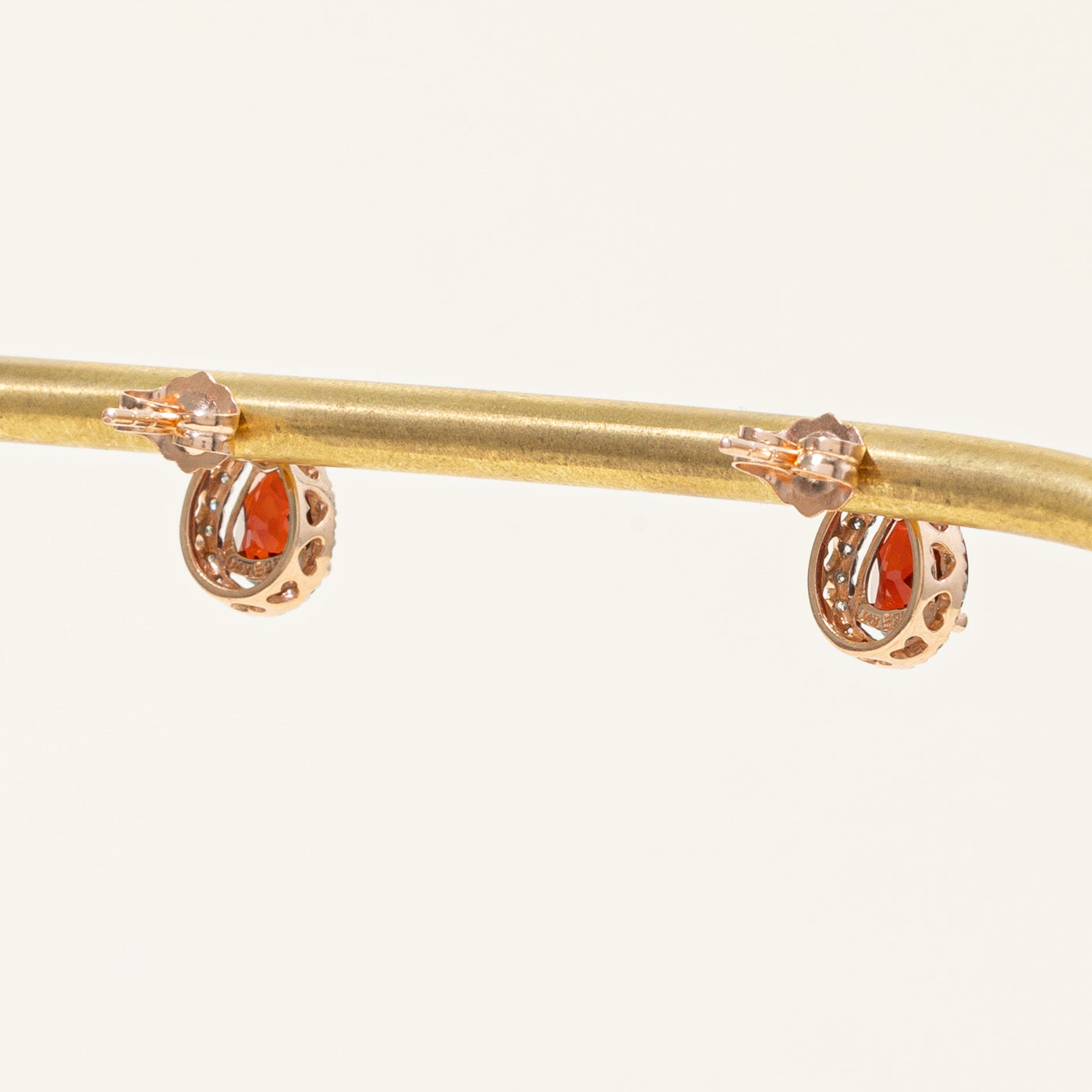 Garnet & Diamond Earrings | 1.50ctw, 0.14ctw |