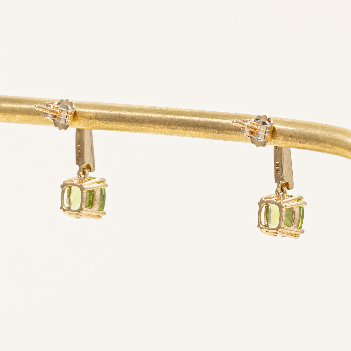 Peridot & Diamond Earrings | 2.00ctw, 0.02ctw |