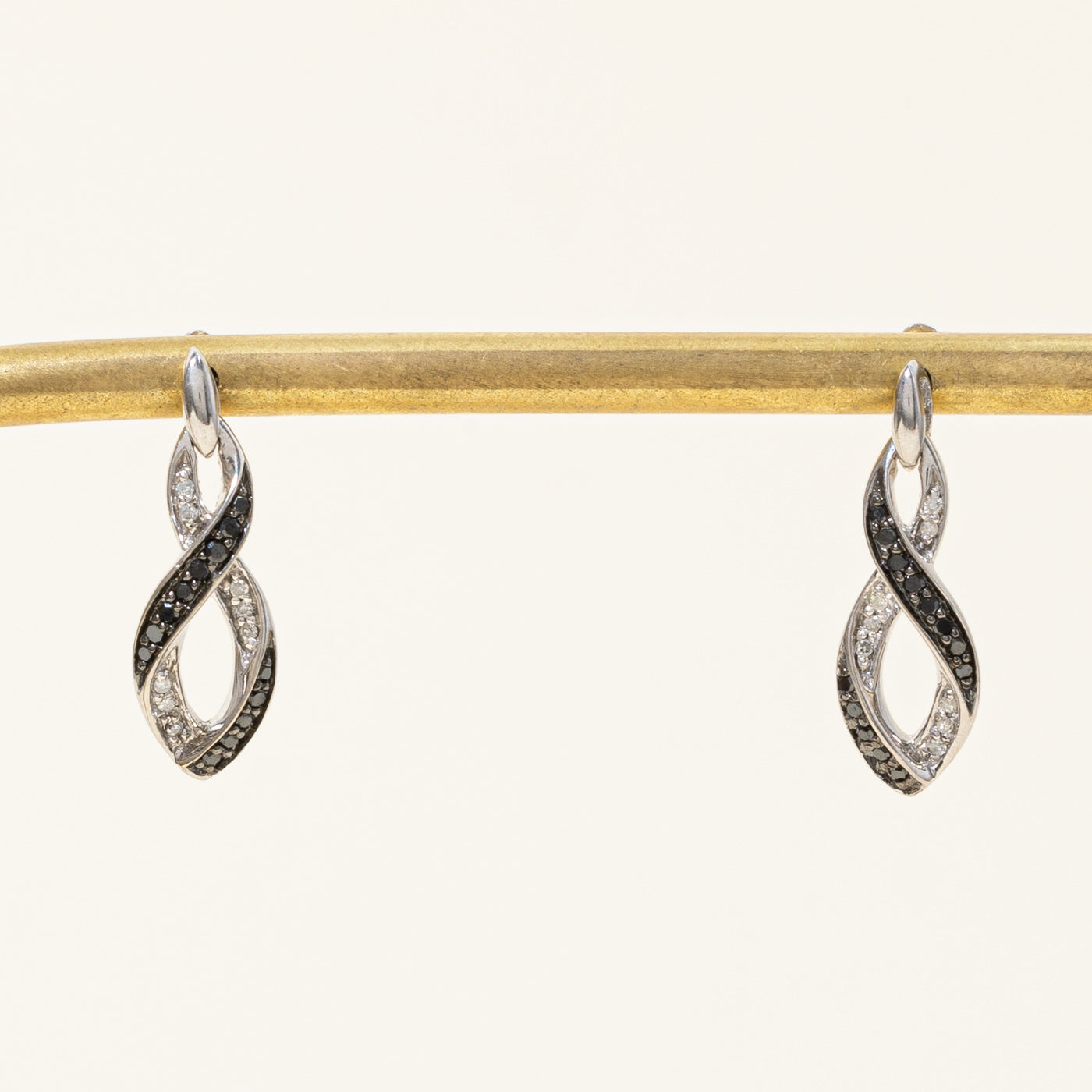 Black & White Diamond Earrings | 0.13ctw, 0.08ctw |