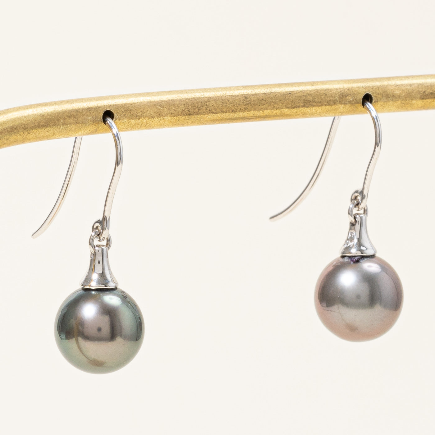 Black Pearl Fish Hook Earrings | 12.00ctw |
