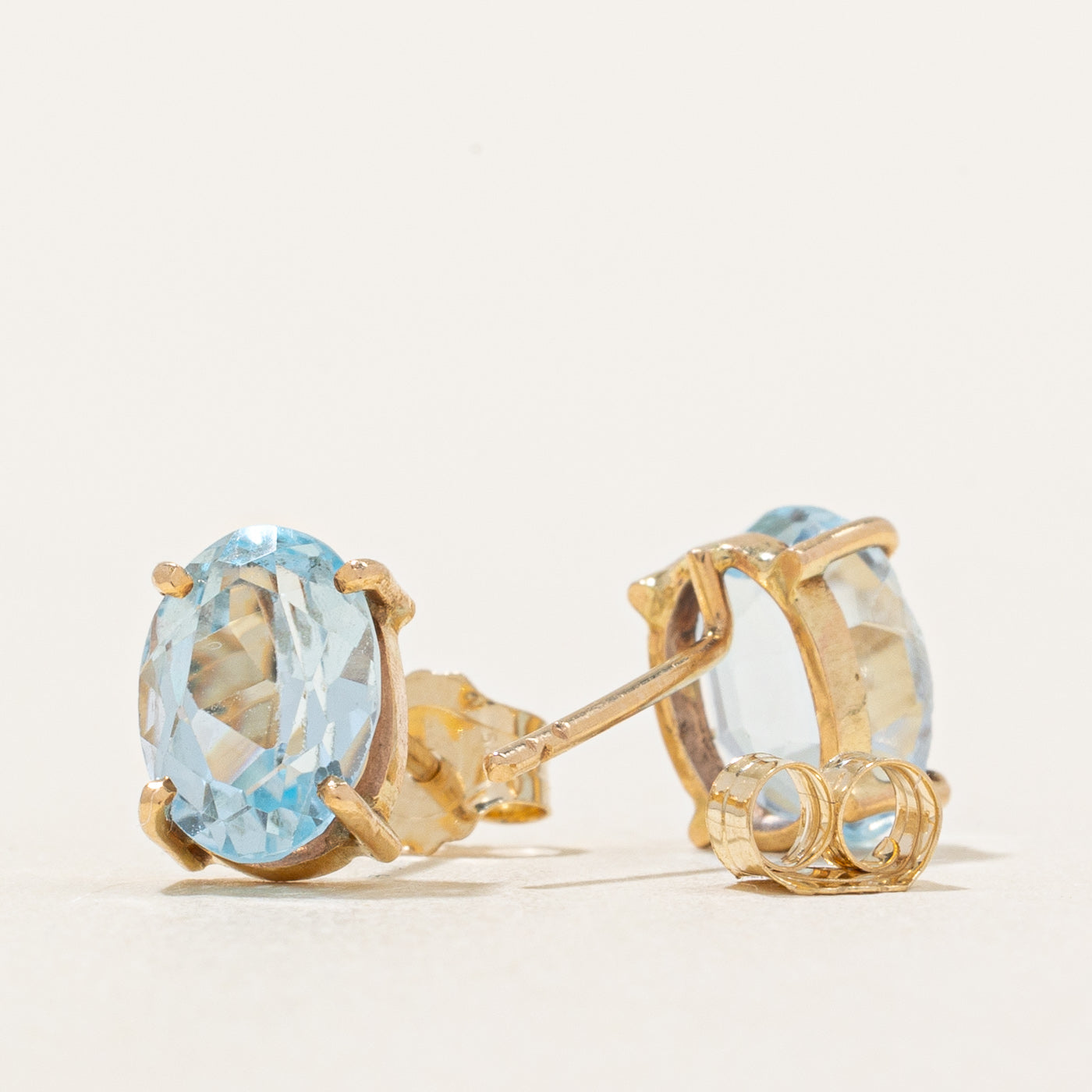 Boucles d'oreilles en topaze bleue | 3,00 ct | 