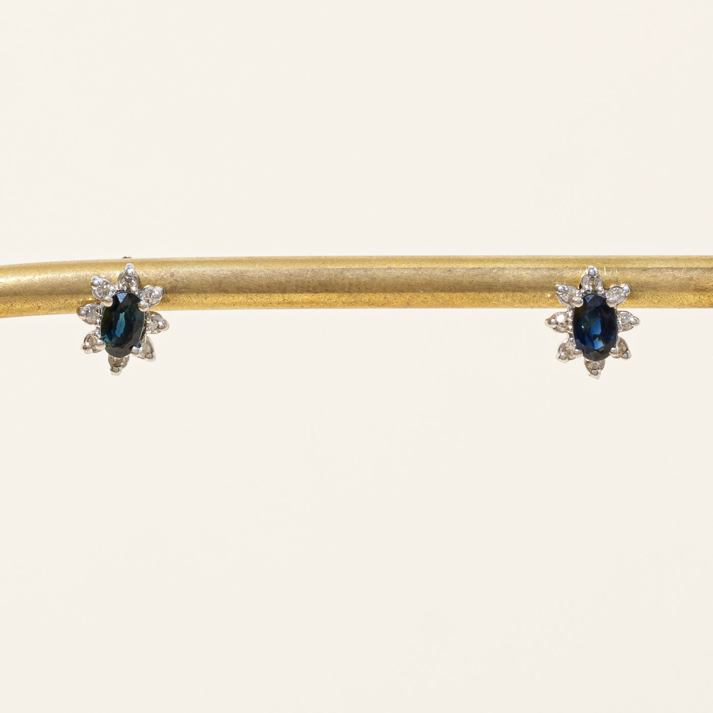 Sapphire & Diamond Earrings | 0.50ctw, 0.08ctw |