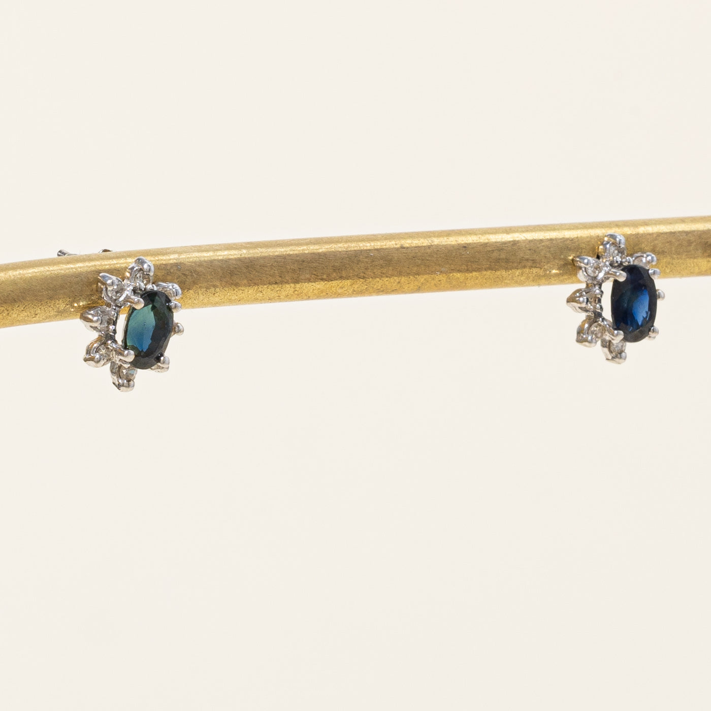 Sapphire & Diamond Earrings | 0.50ctw, 0.08ctw |