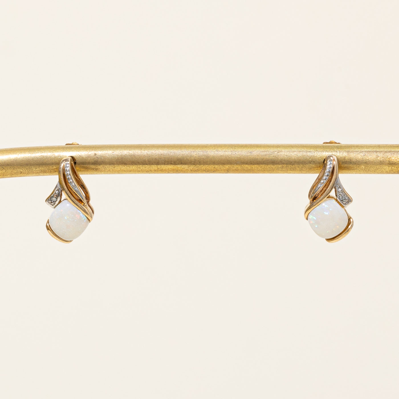 Opal & Diamond Earrings | 1.10ctw, 0.01ctw |