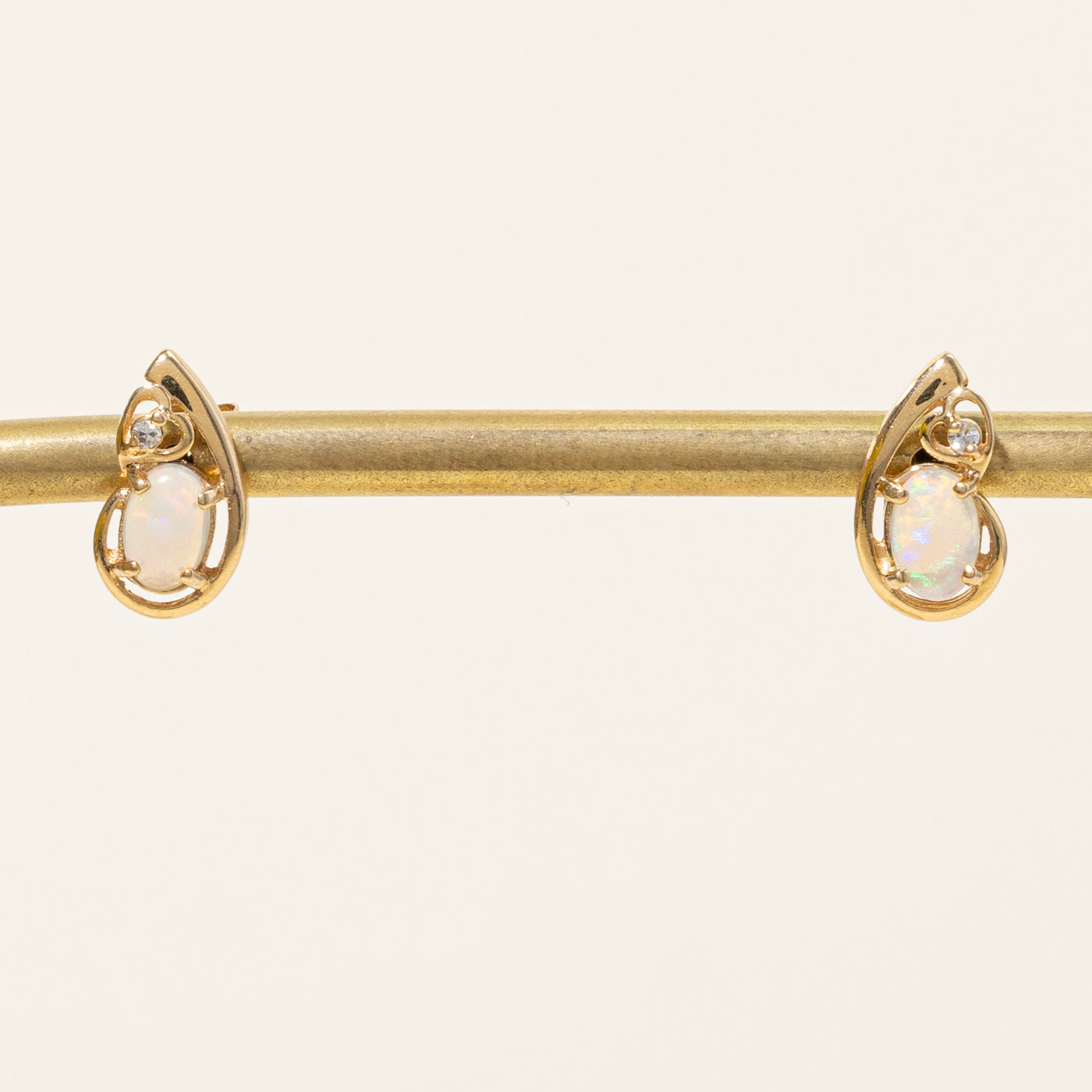 Opal & Diamond Earrings | 0.50ctw, 0.02ctw |