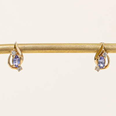 Tanzanite & Diamond Earrings | 0.36ctw, 0.08ctw |