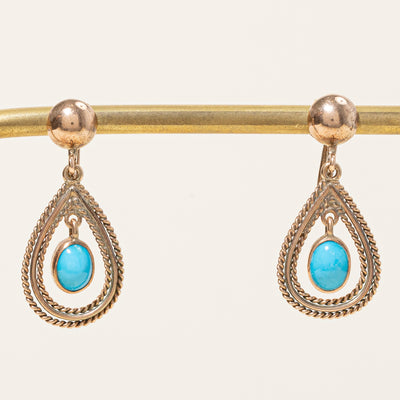 Turquoise Drop Earrings | 1.20ctw |