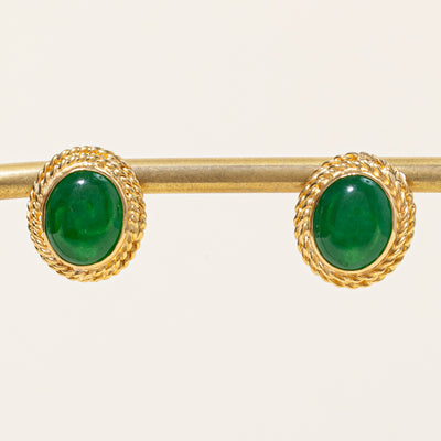 Dyed Green Chalcedony Earrings | 5.00ctw |