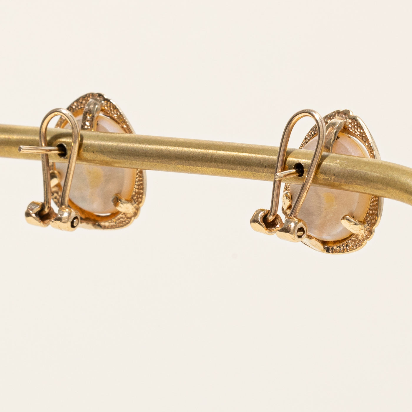 Mabe Pearl Button Earrings