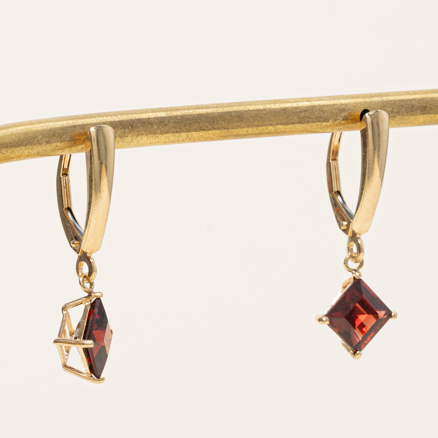Square Cut Garnet Earrings | 3.00ctw |