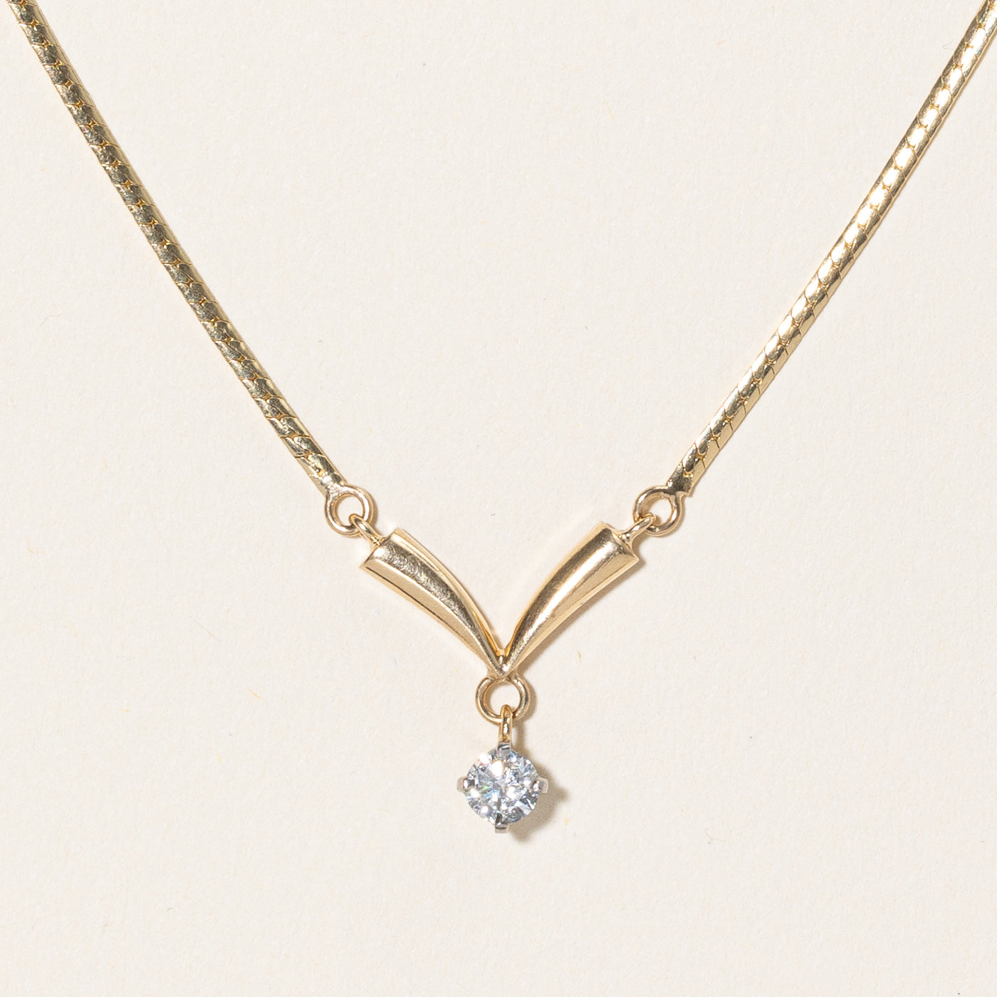Diamond Pendant Necklace | 0.24ct | 17" |