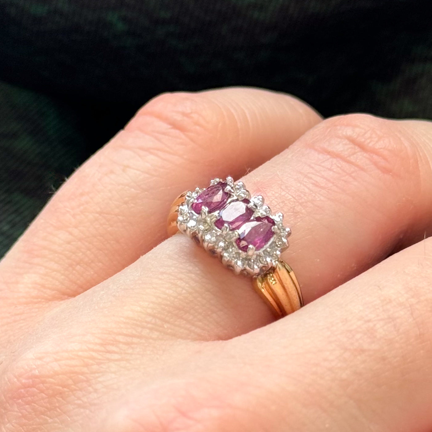 Ruby & Clear Sapphire Ring | 0.60ctw, 0.12ctw | SZ 5.25 |