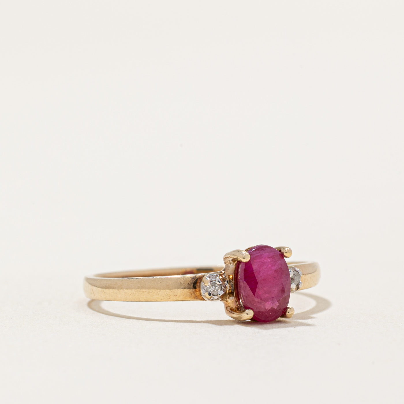 Ruby & Diamond Ring | 0.60ct, 0.01ctw | SZ 6.75 |