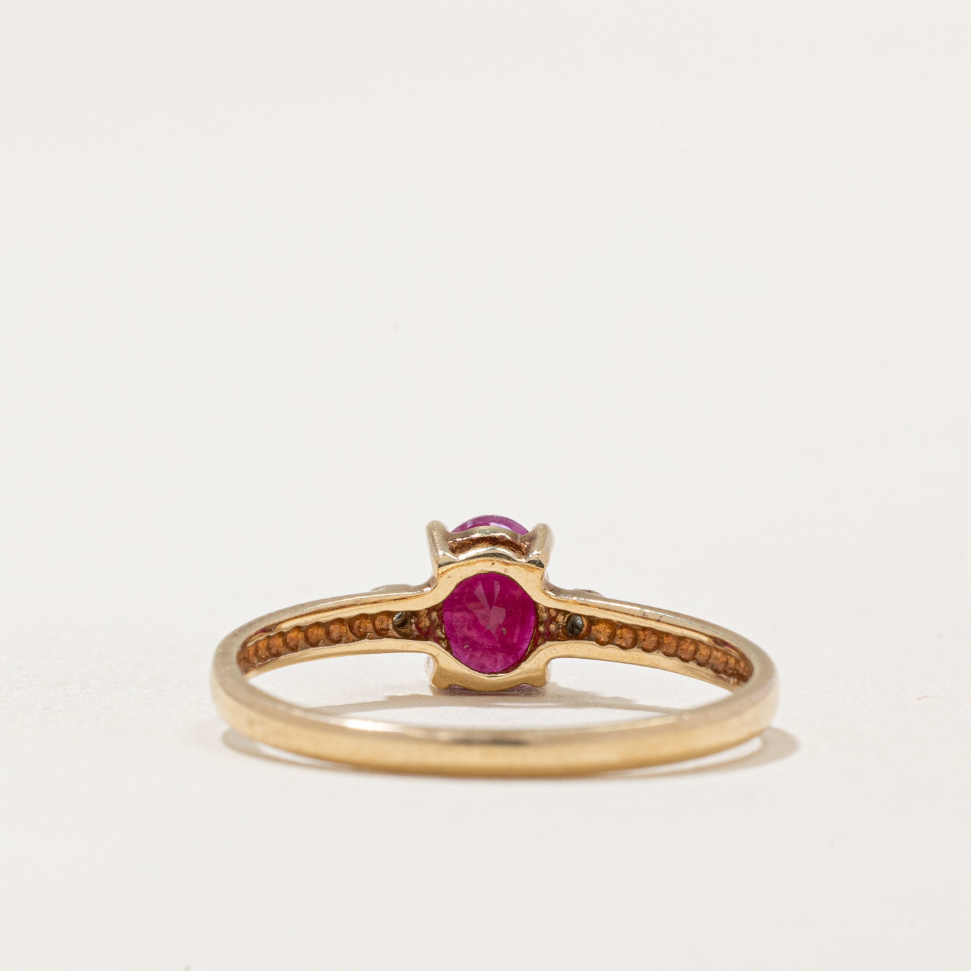 Ruby & Diamond Ring | 0.60ct, 0.01ctw | SZ 6.75 |