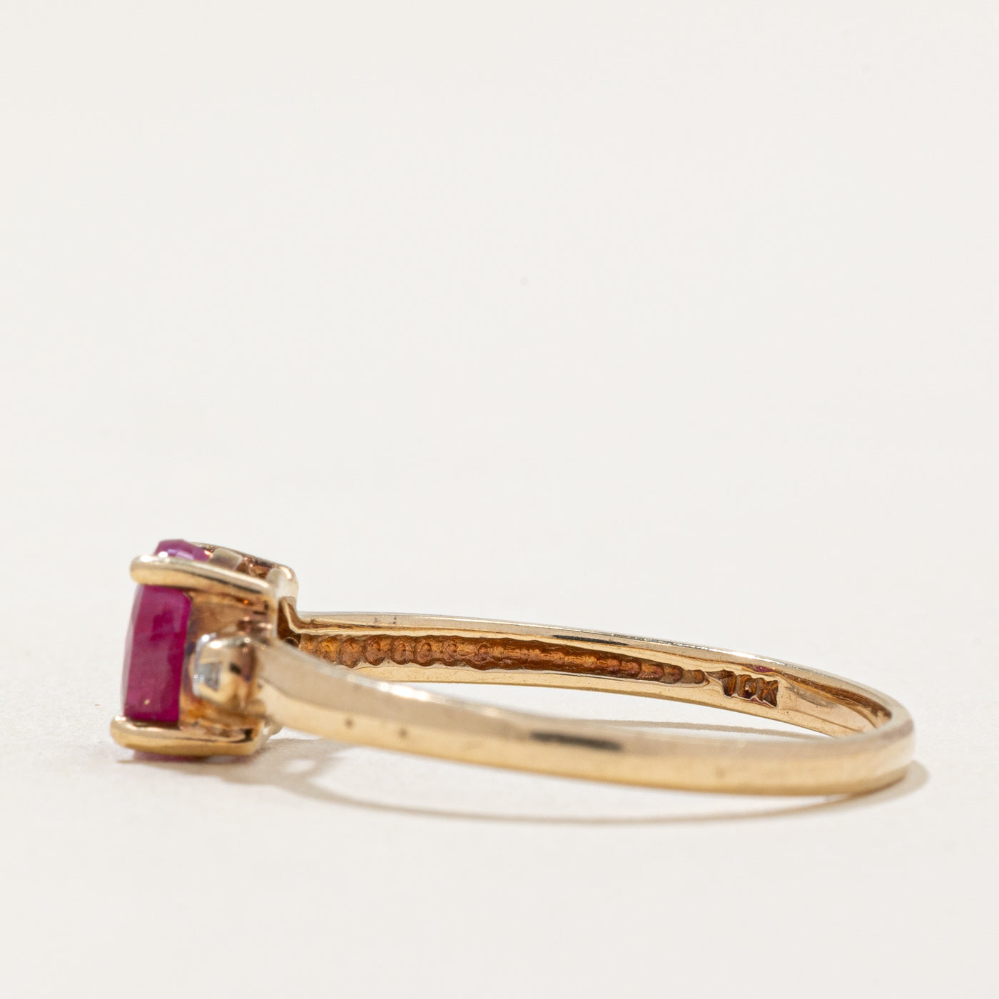 Ruby & Diamond Ring | 0.60ct, 0.01ctw | SZ 6.75 |