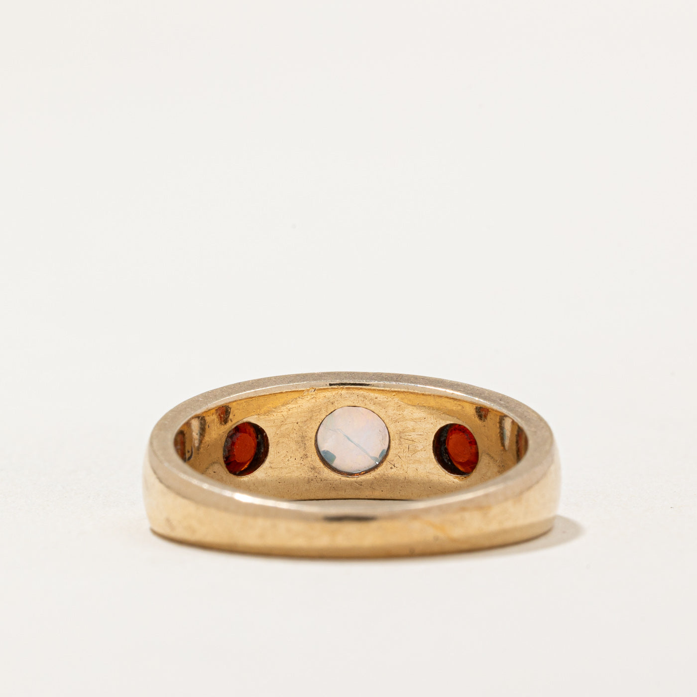 Garnet & Opal Ring | 0.30ctw, 0.04ctw | SZ 6.5 |