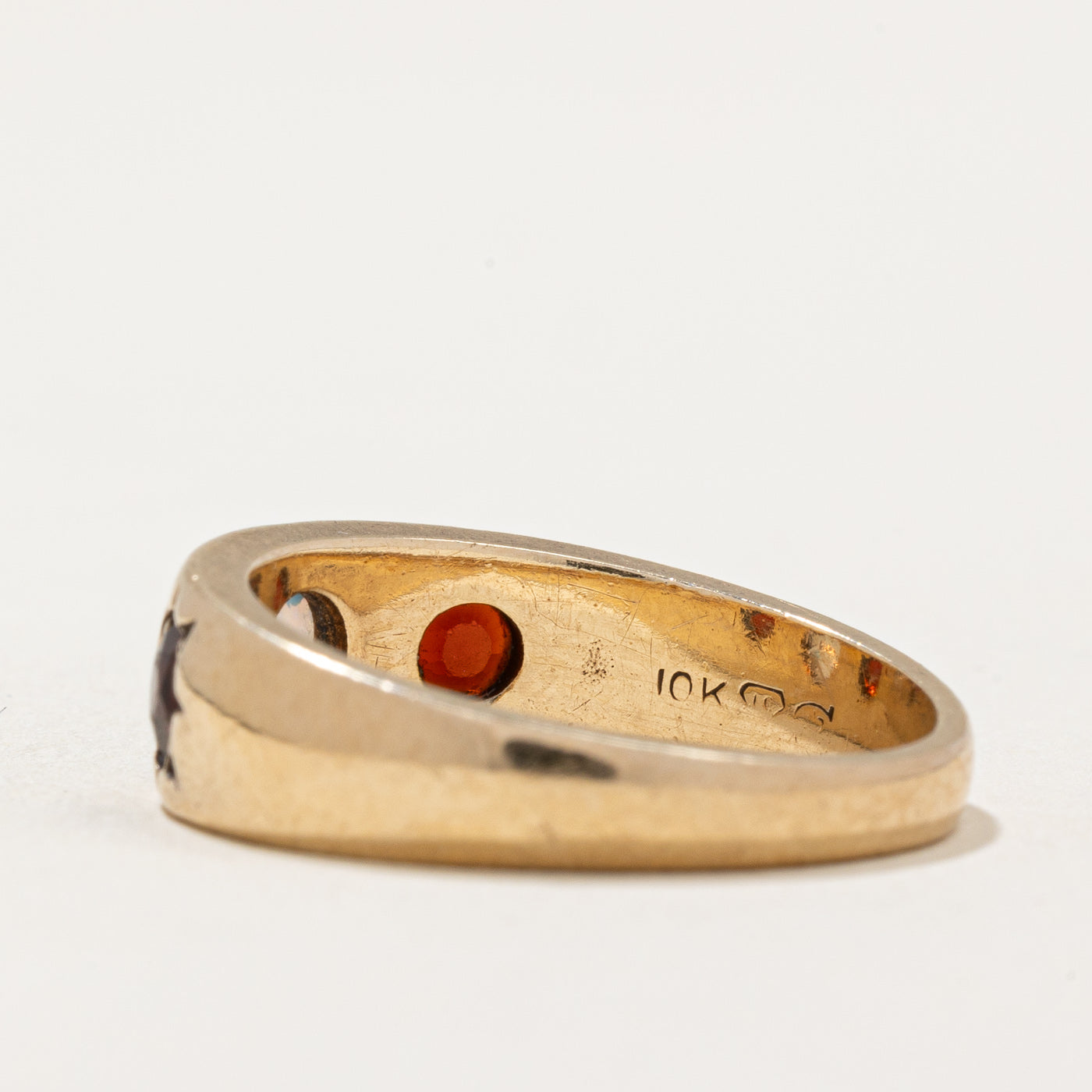 Garnet & Opal Ring | 0.30ctw, 0.04ctw | SZ 6.5 |