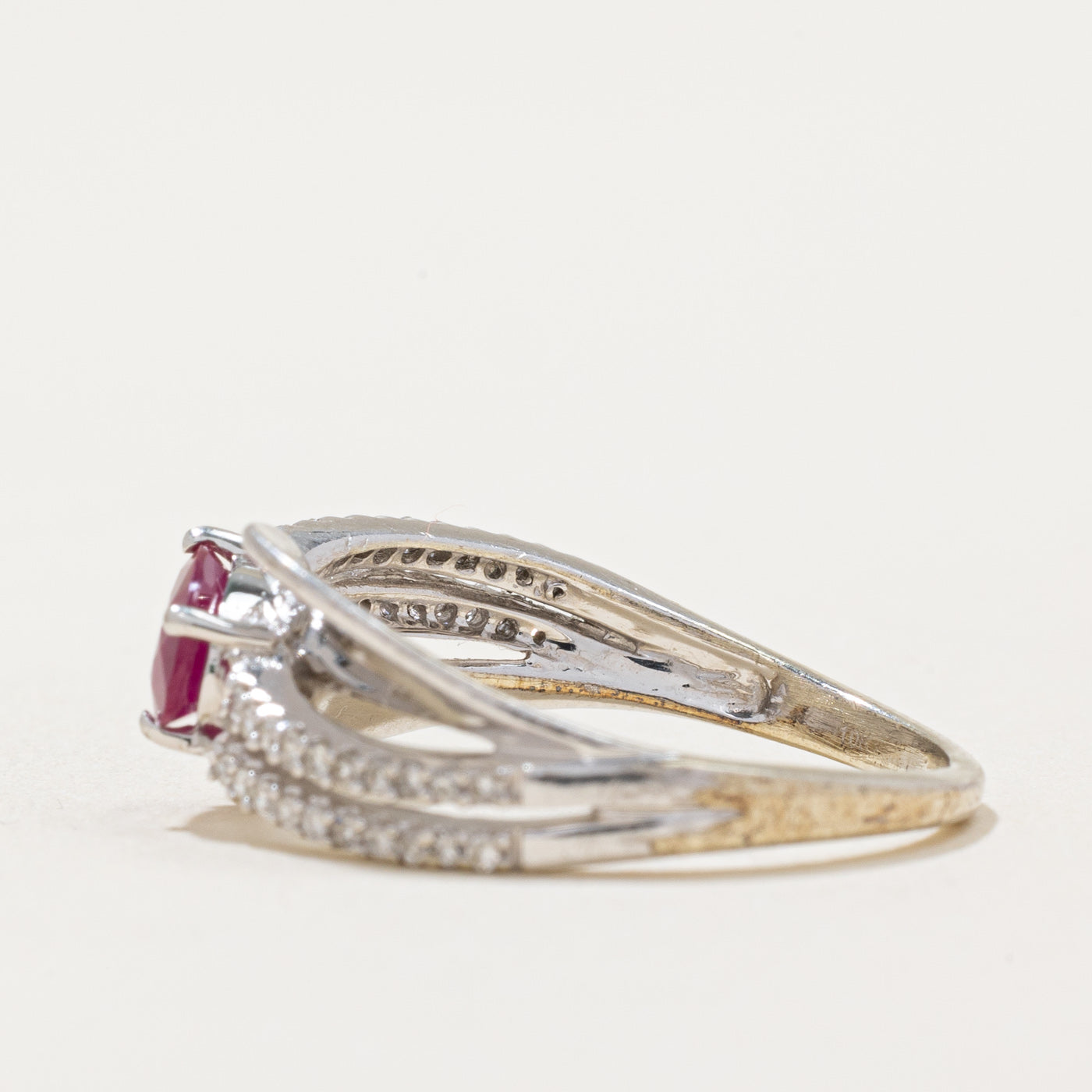 Ruby & Diamond Waterfall Ring | 0.20ct, 0.08ctw | SZ 5.25 |