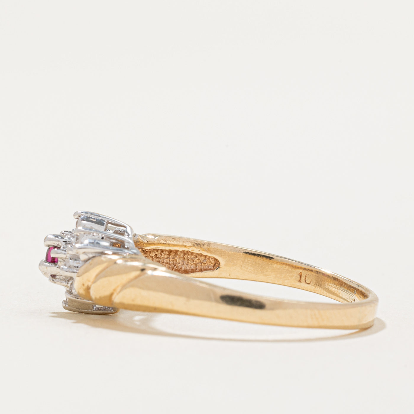 Diamond & Ruby Ring | 0.05ctw, 0.05ct | SZ 8.25 |