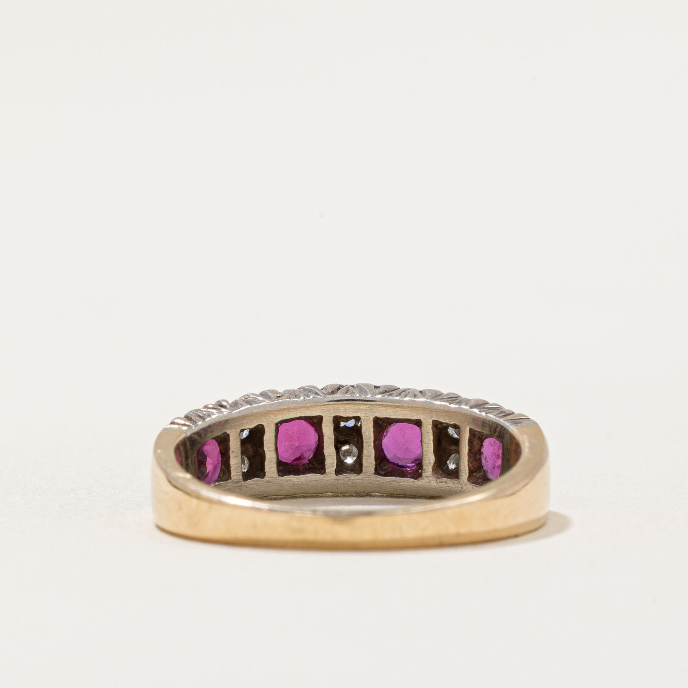 Ruby & White Sapphire Ring | 0.36ctw, 0.09ctw | SZ 4.25 |
