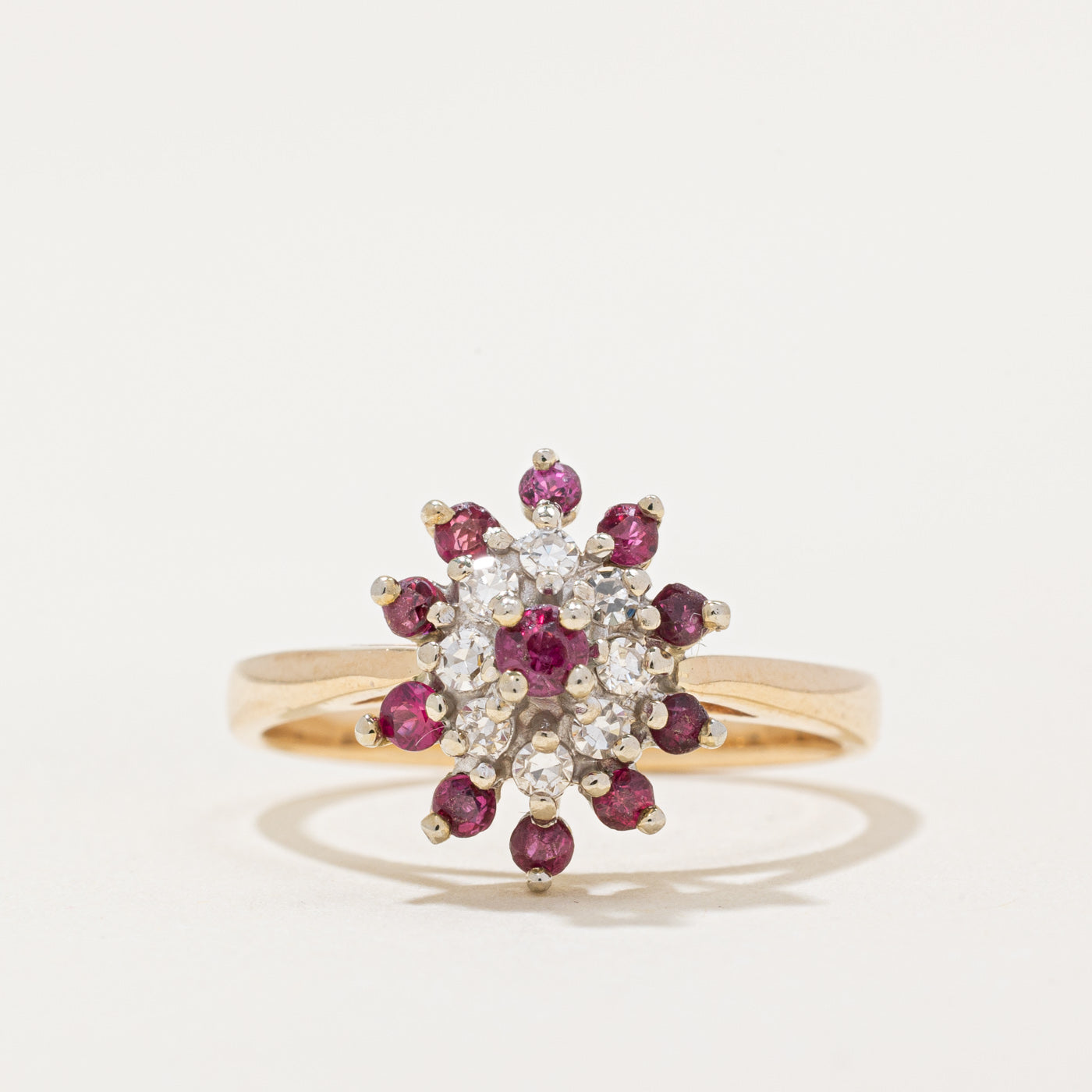 Ruby & Diamond Cocktail Ring | 0.20ctw, 0.08ctw | SZ 6.75 |