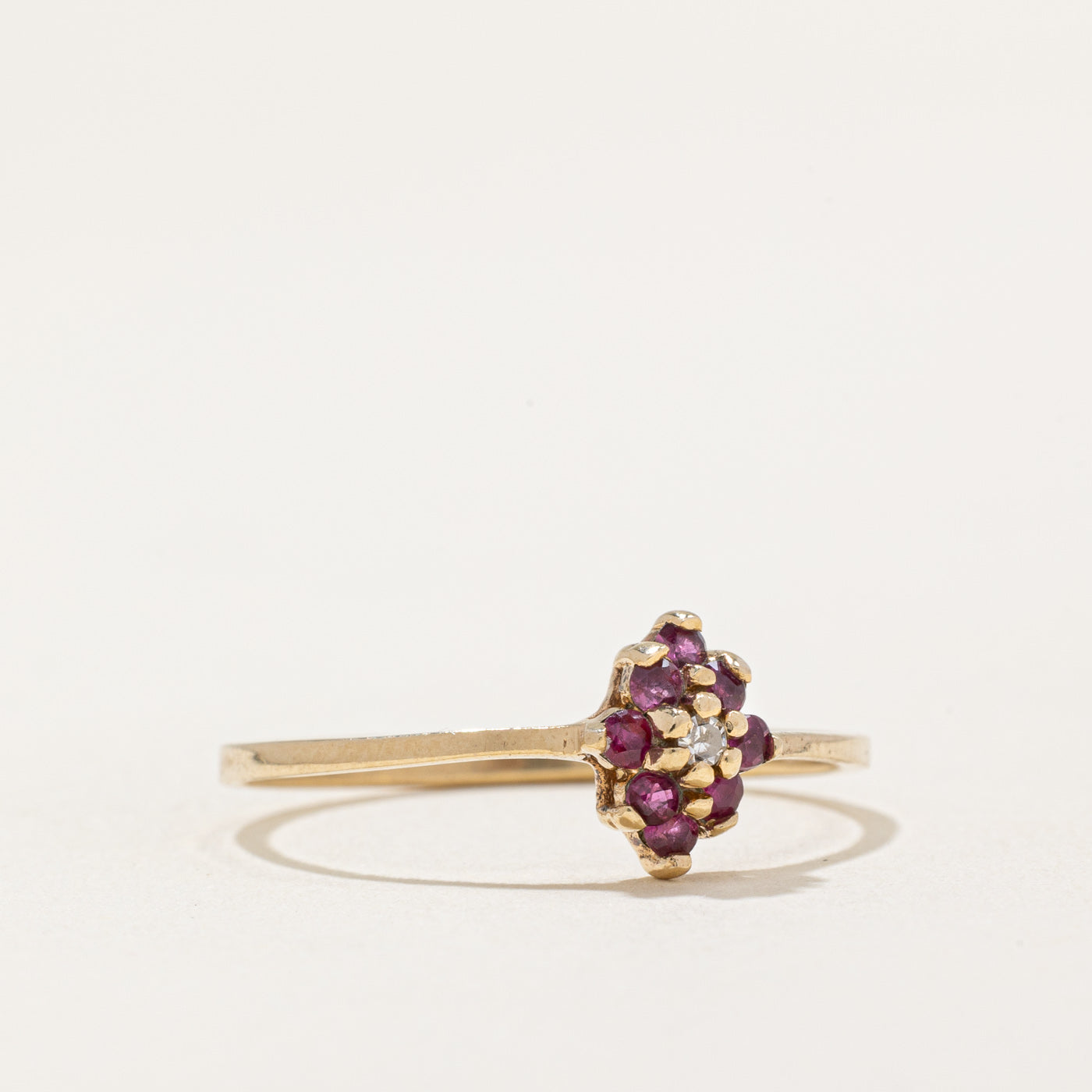 Ruby & Diamond Ring | 0.15ctw, 0.005ct | SZ 8.25 |