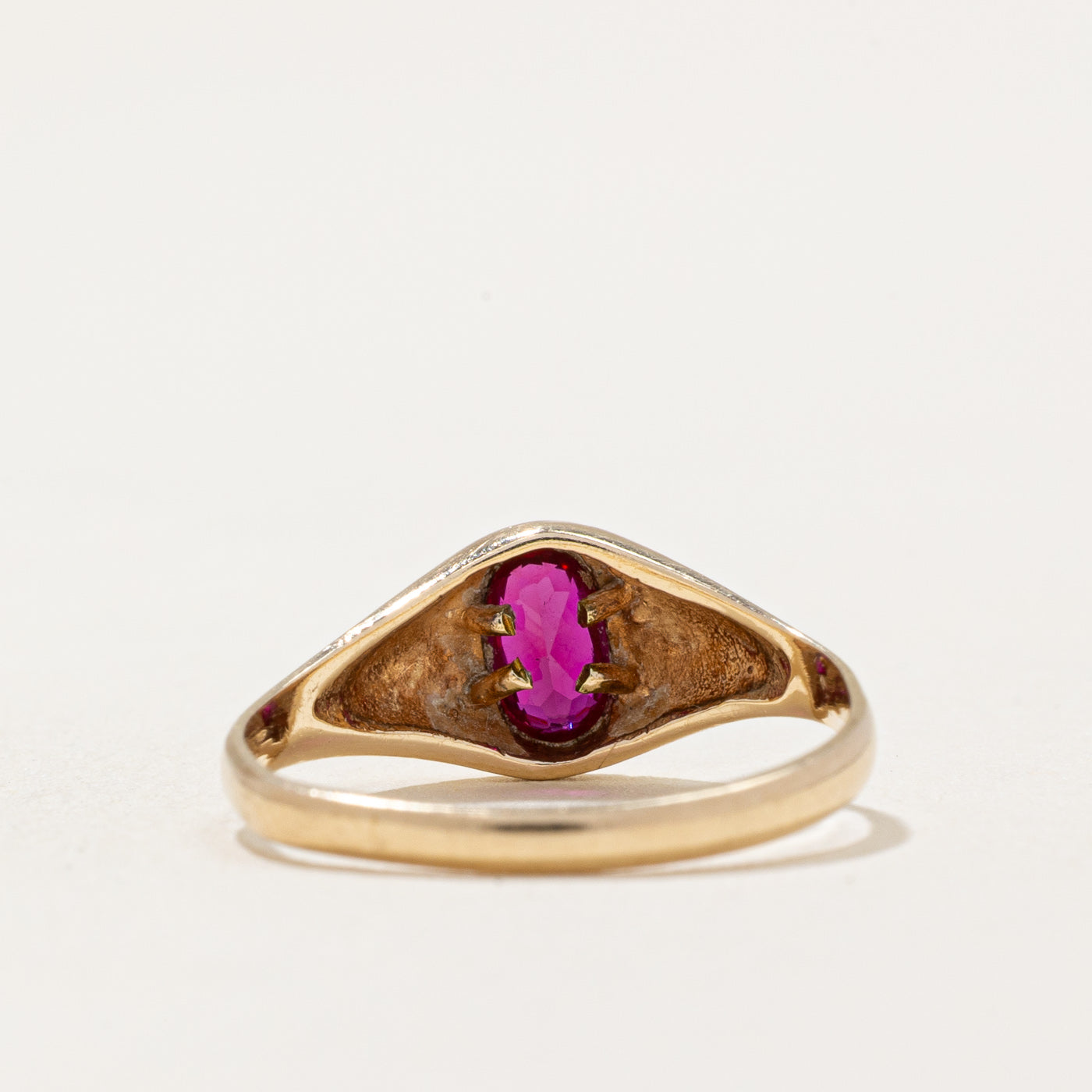 Flush Set Ruby Ring | 0.13ct | SZ 3.75 |