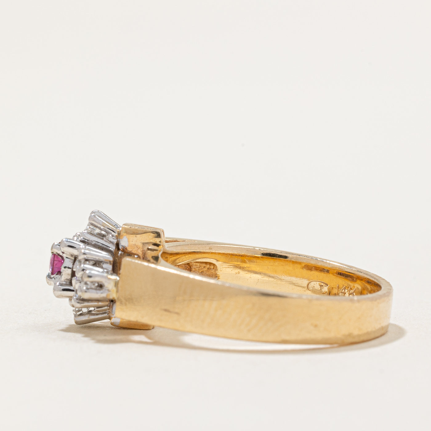 Ruby & Diamond Cocktail Ring | 0.12ct, 0.12ctw | SZ 6 |