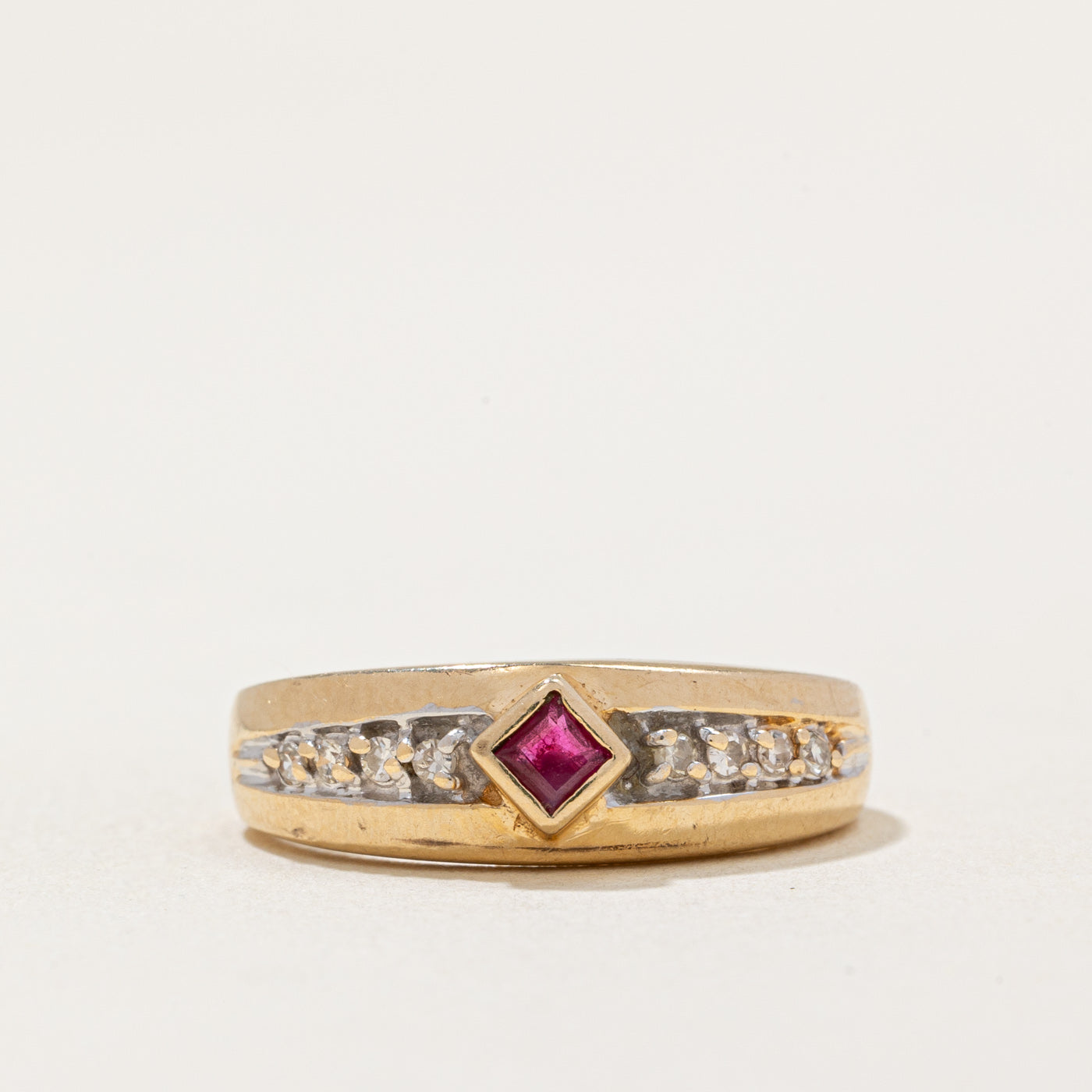Ruby & Diamond Ring | 0.06ct, 0.02ctw | SZ 4.5 |