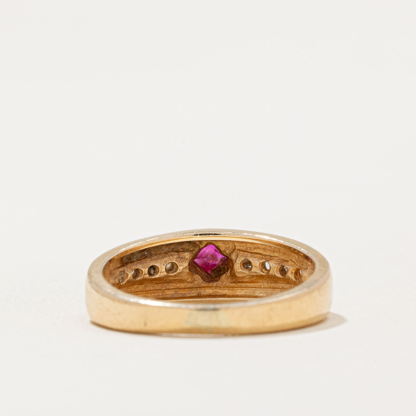 Ruby & Diamond Ring | 0.06ct, 0.02ctw | SZ 4.5 |