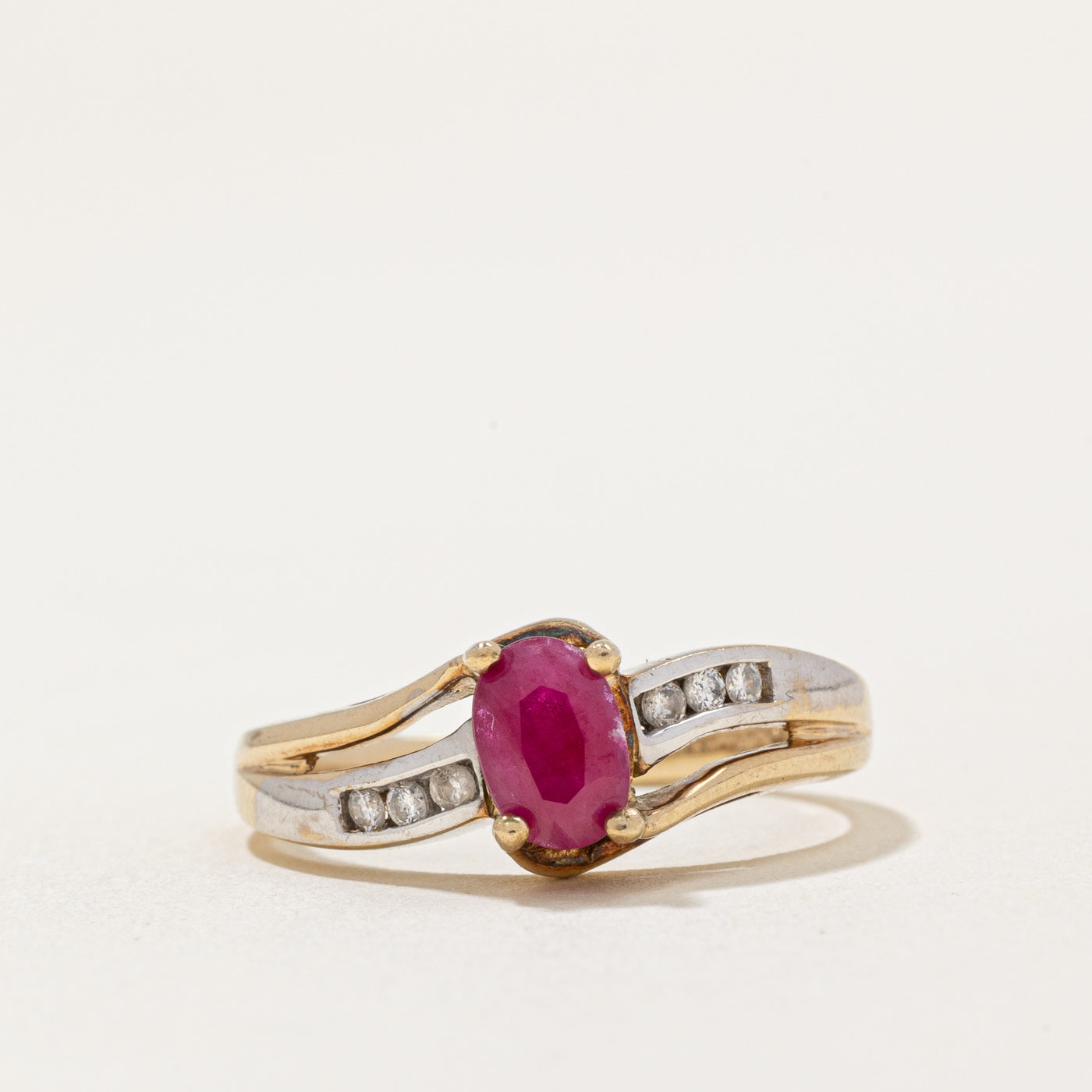 Ruby & Diamond Waterfall Ring | 0.40ct, 0.03ctw | SZ 5.25 |