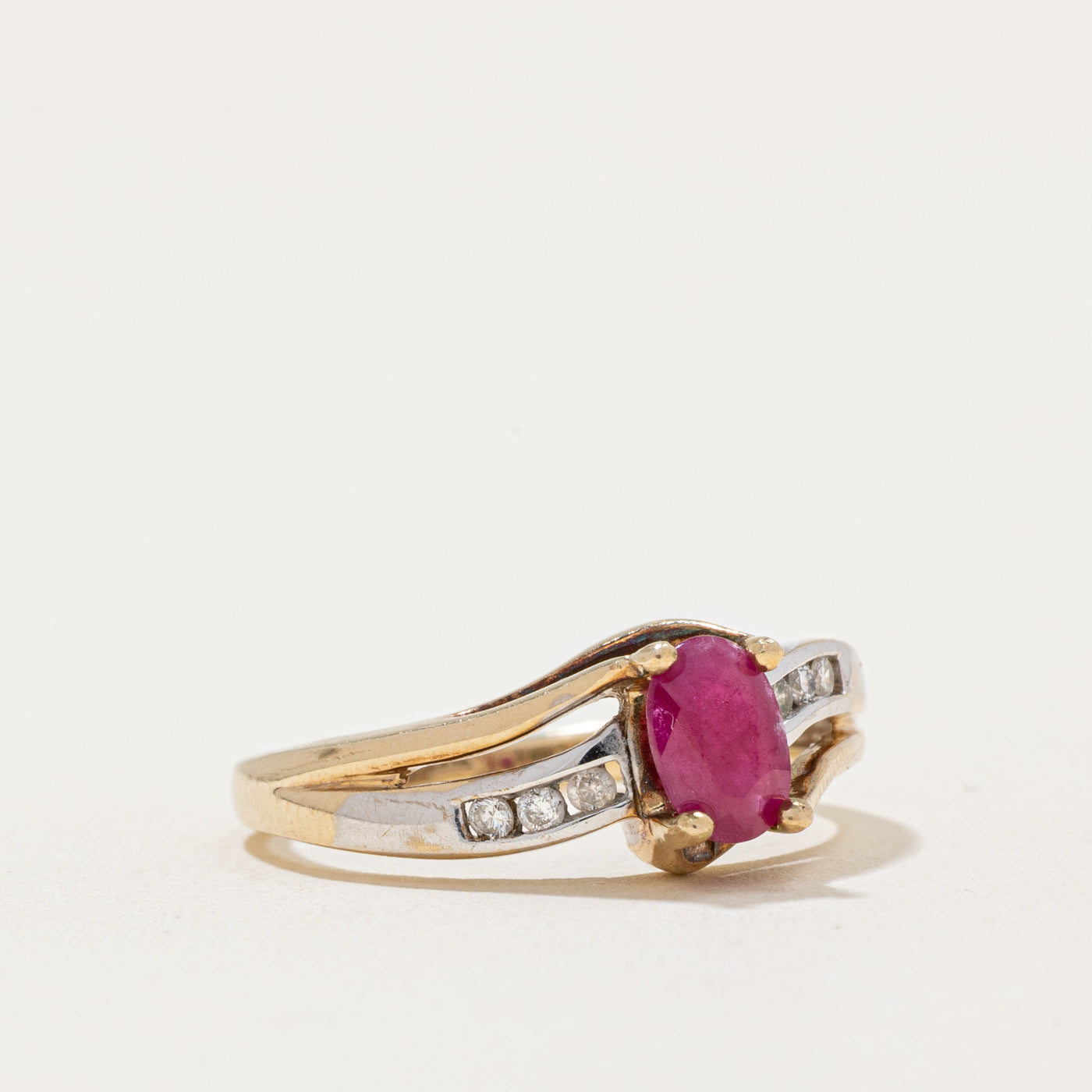 Ruby & Diamond Waterfall Ring | 0.40ct, 0.03ctw | SZ 5.25 |