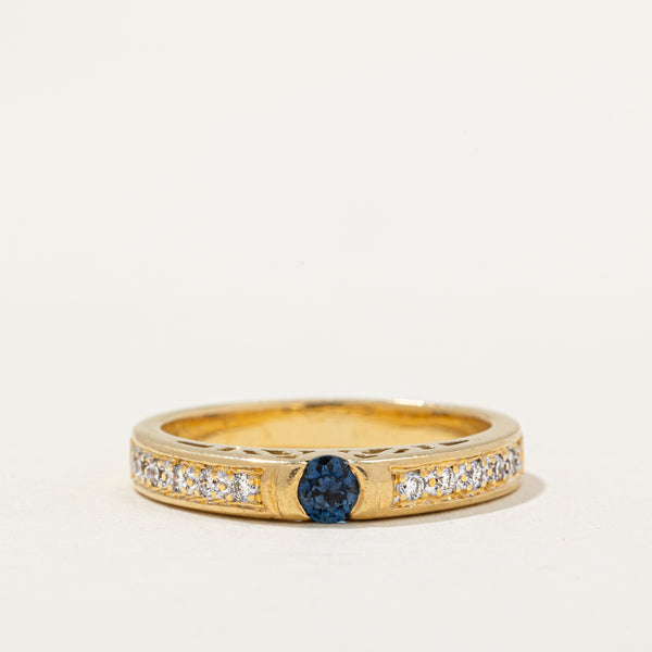 Diamond & Sapphire Ring | 0.22ctw, 0.18ct | SZ 7.75 |