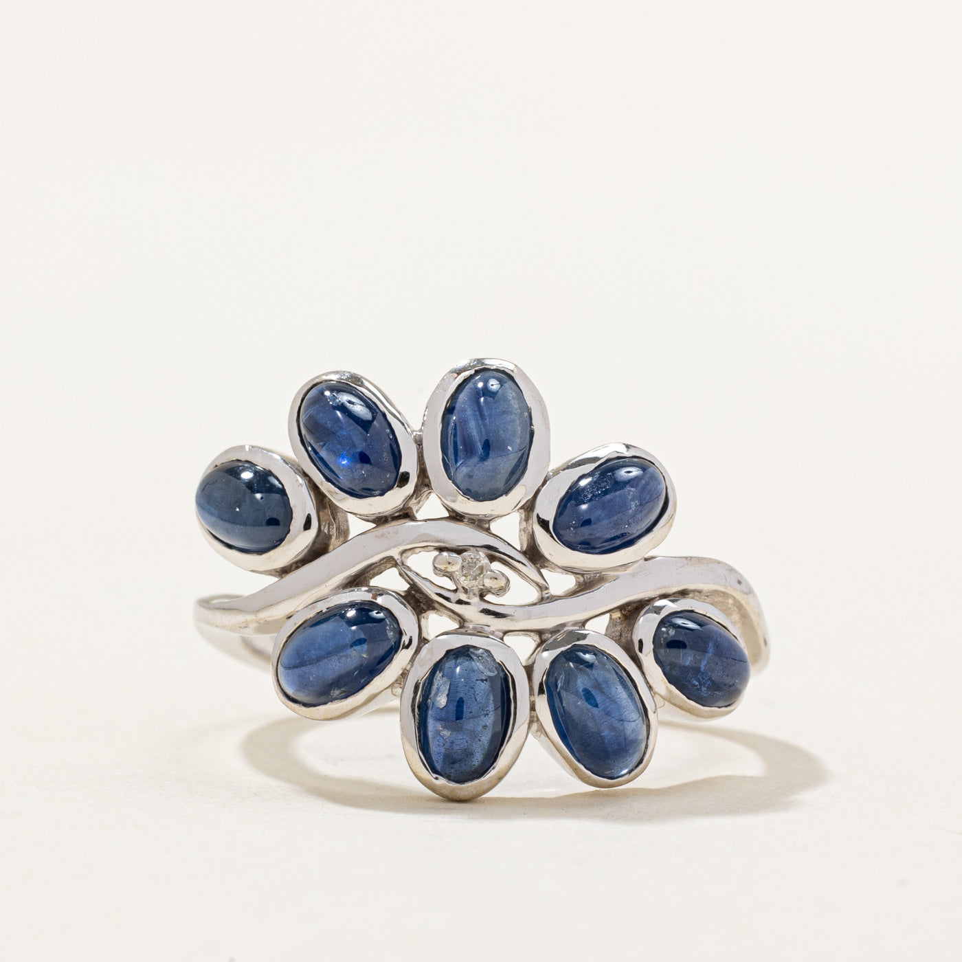 Sapphire & Diamond Cocktail Ring | 3.36ctw, 0.01ct | SZ 6.75 |