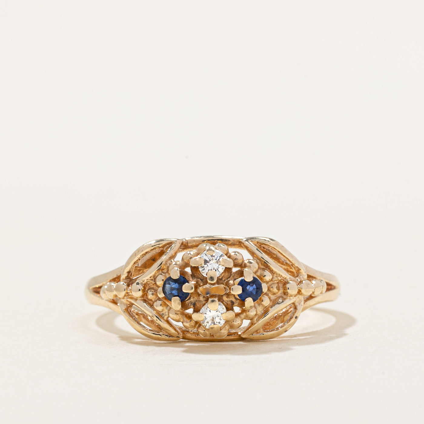 Diamond & Sapphire Ring | 0.06ctw, 0.06ctw | SZ 6.25 |