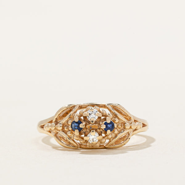 Diamond & Sapphire Ring | 0.06ctw, 0.06ctw | SZ 6.25 |