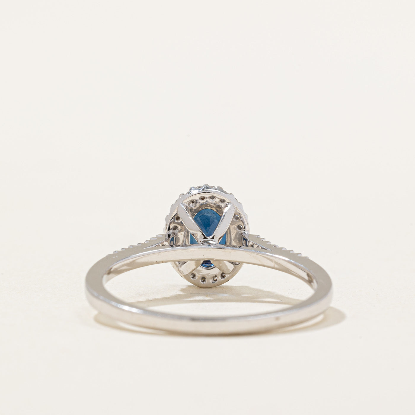 Sapphire & Diamond Halo Ring | 0.88ct, 0.08ctw | SZ 6.5 |