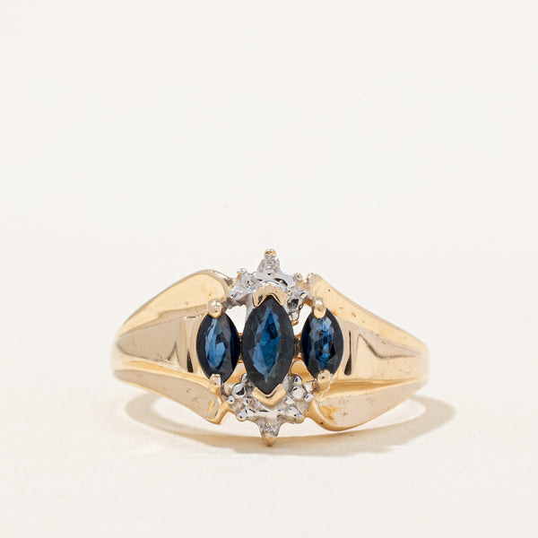 Sapphire & Diamond Cocktail Ring | 0.50ctw, 0.01ctw | SZ 7.5 |