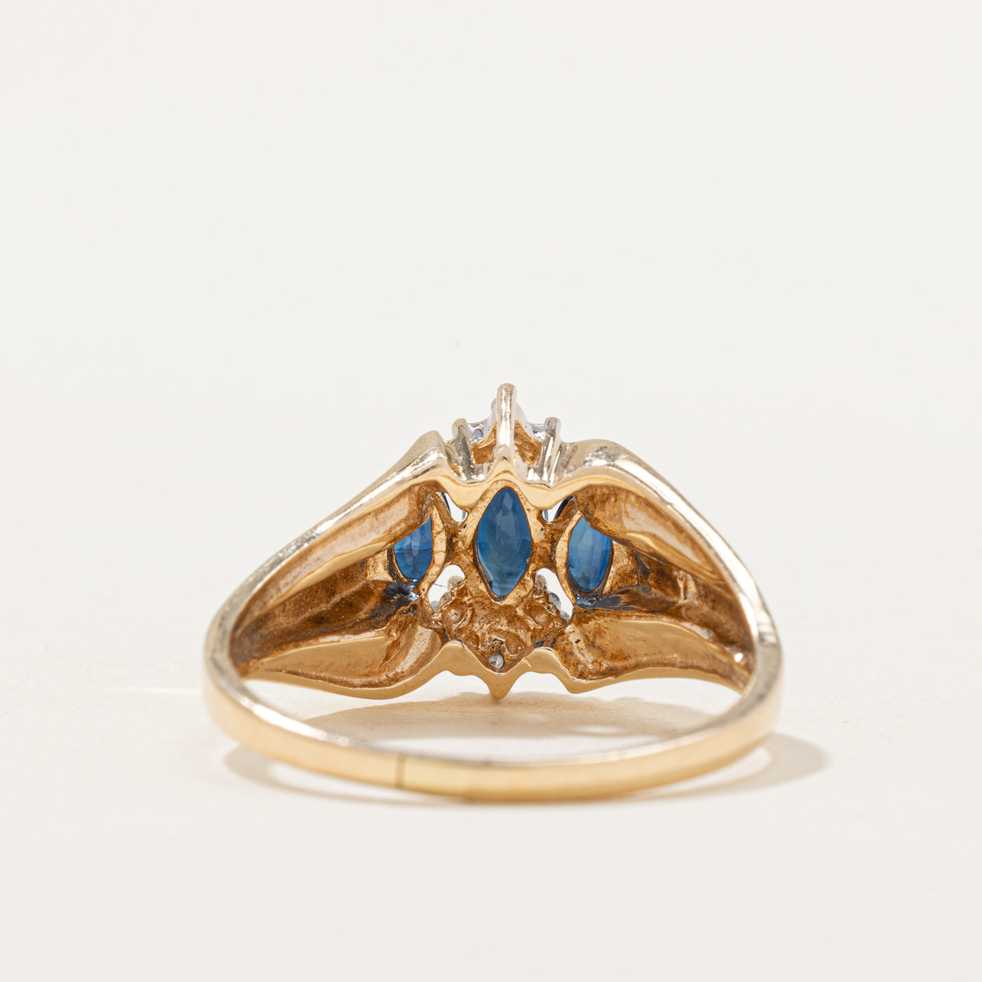 Sapphire & Diamond Cocktail Ring | 0.50ctw, 0.01ctw | SZ 7.5 |