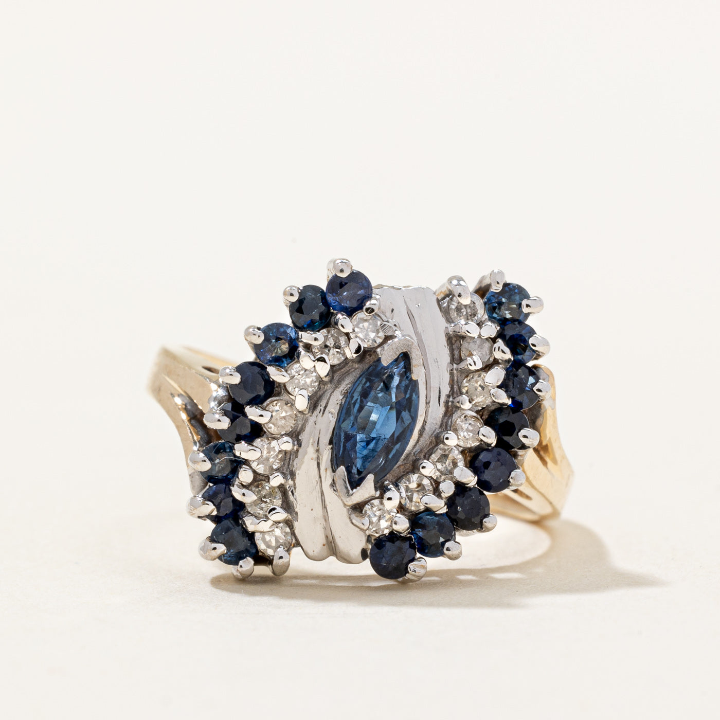 Sapphire & Diamond Cocktail Ring | 0.75ctw, 0.18ctw | SZ 6 |